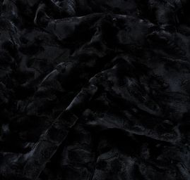 Imitace kožešiny plastická struktura tmavě modrá