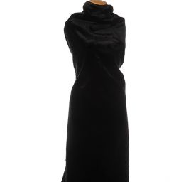 Imitace kožešiny nízký vlas černá