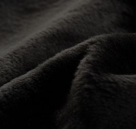 Imitace kožešiny nízký vlas černá