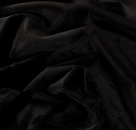 Imitace kožešiny nízký vlas černá