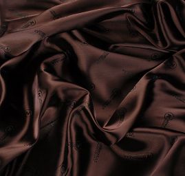 Podšívka žakárová hnědá kabátová