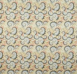 Viskozová šatová látka tisk abstraktní vzor spirál