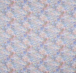 Viskozová šatová látka tisk abstraktní vzor páví peří