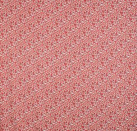 Viskozová šatová látka květy drobné květy malinová