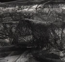 Krajka tylová jemná černá 