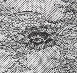 Krajka tylová jemná černá 