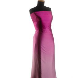 Satén imitace hedvábí duhový fuchsiová růžová