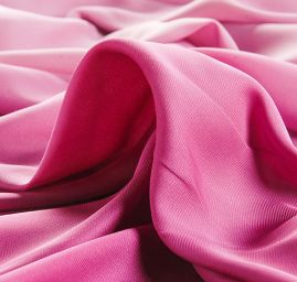 Satén imitace hedvábí duhový fuchsiová růžová