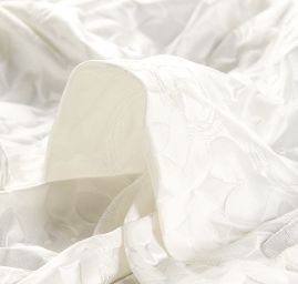 Taf žakár květinový ornament slonová kost