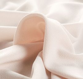 Krepdešín oboustranně pružný těžší béžový