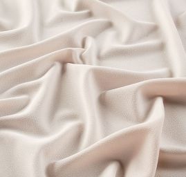 Krepdešín oboustranně pružný těžší béžový