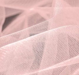 Tyl jemný pudrovorůžový 280cm