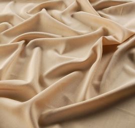 Viskozová šatová látka jemná tělové barvy