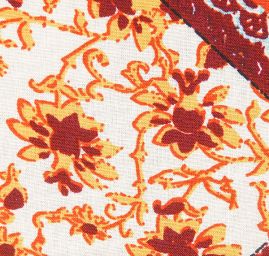 Viskozová šatová látka šátkový vzor vínový