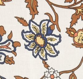 Viskozová šatová látka šátkový vzor modrý