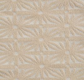 Žakárová látka květinový vzor béžová smetanová