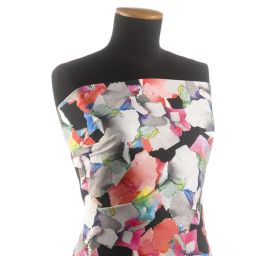 Úplet vyšší gramáže abstraktní barevný tisk