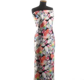 Úplet vyšší gramáže abstraktní barevný tisk