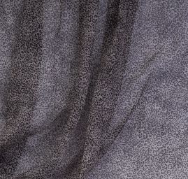 Šifon plisé zvířecí motiv černobéžová