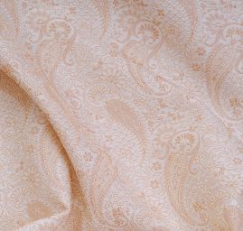 Hedvábný brokát smetanový