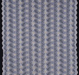 Efektní krajka s nevšedními květy  bílá/zlatá