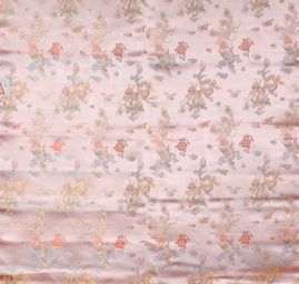 Látka brokát orientální motiv starorůžová