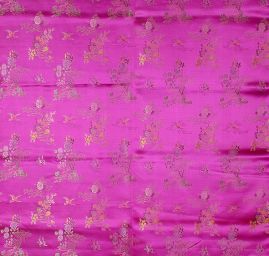 Látka brokát orientální motiv purpurová