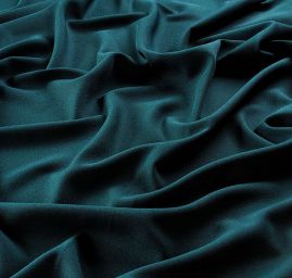 Žoržet šatový oboustranně pružný tmavě zelené barvy