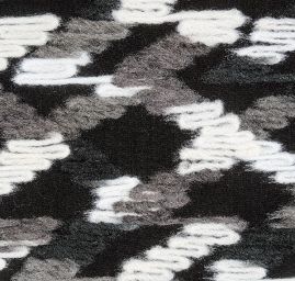 Flauš směs s vetkanou aplikací geometrický vzor