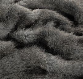 Imitace kožešiny dlouhý vlas šedočernohnědá vlk