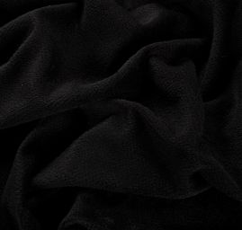 Imitace kožešiny krátký vlas hrubší struktura černý