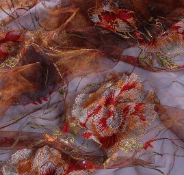 Efektní krajka vyšívaný tyl látka