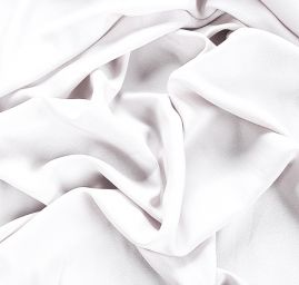 Krepdešín imitace hedvábí silnější bílé barvy
