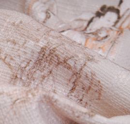 Látka originální tisk "Japonerie" imitace buretu