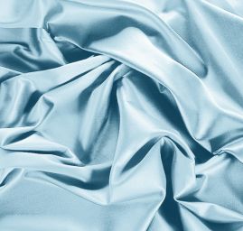 Satén pružný jemný pastel světle modrý