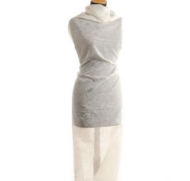 Organza žakárový vzor květů smetanová