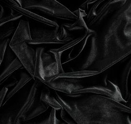 Samet pružný černý