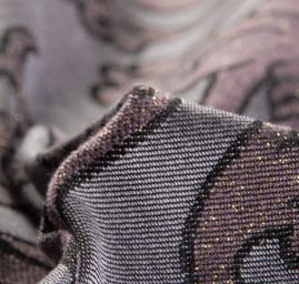 Replika historické látky Arras fialovozlatý/levandulový