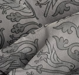 Replika historické tkaniny Arras růžovošedá