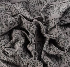 Replika historické látky Arras šedá/růžová