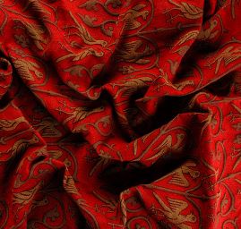 Replika historické látky Arras rezavá/červená