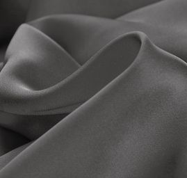 Pružný satén hladký tmavě šedý