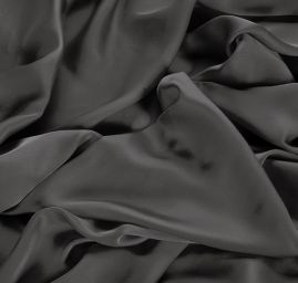 Pružný satén hladký tmavě šedý
