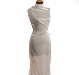 Pružný satén hladký matný šedý