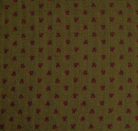 Brokát nepružný drobný květinový vzor olivový