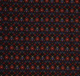 Etamín bavlna květy černý