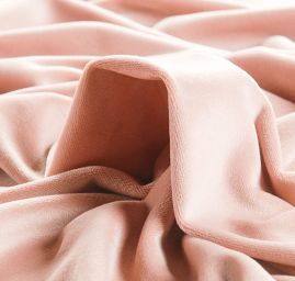 Samet pružný velur mat pastel starorůžový
