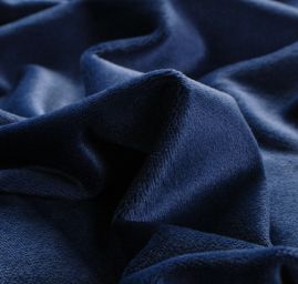 Samet pružný velur mat tmavě modrý