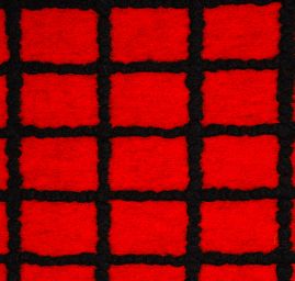 Vařená vlna vzor čtverečků černá/červená