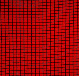 Vařená vlna vzor čtverečků černá/červená